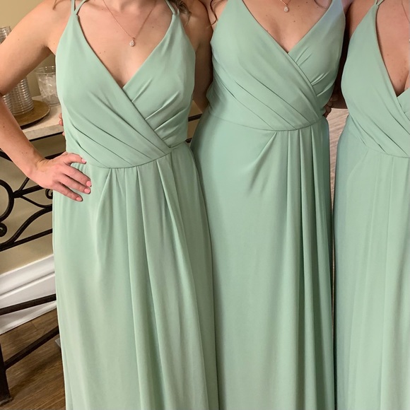 David’s Bridal Meadow Georgette Wrap Dress - Picture 8 of 8